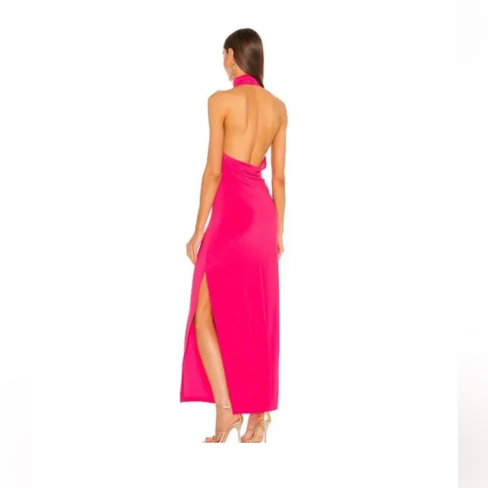Revolve Norma Kamali Halter side slit dress - Picture 2 of 11